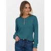 imageANRABESS Womens Long Sleeve Henley Shirts Button Down Tunic Tops Fall Lightweight Sweaters Business Casual Blouses 2025Teal