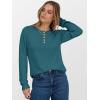 imageANRABESS Womens Long Sleeve Henley Shirts Button Down Tunic Tops Fall Lightweight Sweaters Business Casual Blouses 2025Teal