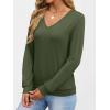 imageANRABESS Womens Long Sleeve Shirts Casual Loose V Neck Basic Tees Tops 2025 Fall TShirt OutfitsArmy Green