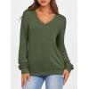 imageANRABESS Womens Long Sleeve Shirts Casual Loose V Neck Basic Tees Tops 2025 Fall TShirt OutfitsArmy Green