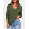 imageANRABESS Womens Long Sleeve Shirts Casual Loose V Neck Basic Tees Tops 2025 Fall TShirt OutfitsArmy Green