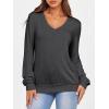 imageANRABESS Womens Long Sleeve Shirts Casual Loose V Neck Basic Tees Tops 2025 Fall TShirt OutfitsBlack Grey