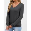 imageANRABESS Womens Long Sleeve Shirts Casual Loose V Neck Basic Tees Tops 2025 Fall TShirt OutfitsBlack Grey