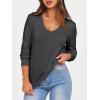 imageANRABESS Womens Long Sleeve Shirts Casual Loose V Neck Basic Tees Tops 2025 Fall TShirt OutfitsBlack Grey