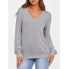 imageANRABESS Womens Long Sleeve Shirts Casual Loose V Neck Basic Tees Tops 2025 Fall TShirt OutfitsLight Grey