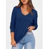 imageANRABESS Womens Long Sleeve Shirts Casual Loose V Neck Basic Tees Tops 2025 Fall TShirt OutfitsNavy Blue
