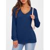 imageANRABESS Womens Long Sleeve Shirts Casual Loose V Neck Basic Tees Tops 2025 Fall TShirt OutfitsNavy Blue