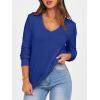imageANRABESS Womens Long Sleeve Shirts Casual Loose V Neck Basic Tees Tops 2025 Fall TShirt OutfitsRoyal Blue