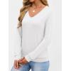 imageANRABESS Womens Long Sleeve Shirts Casual Loose V Neck Basic Tees Tops 2025 Fall TShirt OutfitsWhite