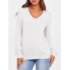imageANRABESS Womens Long Sleeve Shirts Casual Loose V Neck Basic Tees Tops 2025 Fall TShirt OutfitsWhite