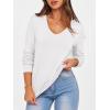 imageANRABESS Womens Long Sleeve Shirts Casual Loose V Neck Basic Tees Tops 2025 Fall TShirt OutfitsWhite