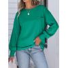 imageANRABESS Womens Long Sleeve Shirts Crewneck Oversized Tops Casual 2025 Fall Trendy TShirts Tee Blouse with Pockets ClothesGreen