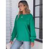 imageANRABESS Womens Long Sleeve Shirts Crewneck Oversized Tops Casual 2025 Fall Trendy TShirts Tee Blouse with Pockets ClothesGreen