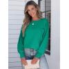 imageANRABESS Womens Long Sleeve Shirts Crewneck Oversized Tops Casual 2025 Fall Trendy TShirts Tee Blouse with Pockets ClothesGreen