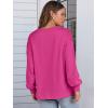 imageANRABESS Womens Long Sleeve Shirts Crewneck Oversized Tops Casual 2025 Fall Trendy TShirts Tee Blouse with Pockets ClothesHot Pink
