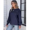 imageANRABESS Womens Long Sleeve Shirts Crewneck Oversized Tops Casual 2025 Fall Trendy TShirts Tee Blouse with Pockets ClothesNavy Blue