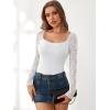 imageANRABESS Womens Long Sleeve Shirts Scoop Neck Lace Going Out Tops Slim Fit Rib Knit Casual Blouses 2025 Fall Fashion OutfitsWhite