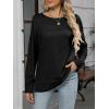 imageANRABESS Womens Long Sleeve T Shirts Split Side Tunic Tops 2025 Fall OutfitsBlack