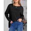 imageANRABESS Womens Long Sleeve T Shirts Split Side Tunic Tops 2025 Fall OutfitsBlack
