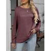 imageANRABESS Womens Long Sleeve T Shirts Split Side Tunic Tops 2025 Fall OutfitsBurgundy