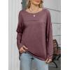 imageANRABESS Womens Long Sleeve T Shirts Split Side Tunic Tops 2025 Fall OutfitsBurgundy