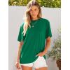 imageANRABESS Womens Oversized T Shirts Short Sleeve Crewneck Tops Casual Loose Basic Tee Shirts 2025 Summer Trendy OutfitsGreen