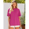 imageANRABESS Womens Oversized T Shirts Short Sleeve Crewneck Tops Casual Loose Basic Tee Shirts 2025 Summer Trendy OutfitsHot Pink