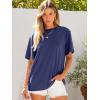 imageANRABESS Womens Oversized T Shirts Short Sleeve Crewneck Tops Casual Loose Basic Tee Shirts 2025 Summer Trendy OutfitsNavy Blue