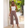 imageANRABESS Womens Pants Wide Leg Elastic Waist Casual Cropped Palazzo Pants 2025 Beach Vacation Summer Trousers with PocketBrown
