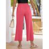 imageANRABESS Womens Pants Wide Leg Elastic Waist Casual Cropped Palazzo Pants 2025 Beach Vacation Summer Trousers with PocketCoral