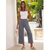 imageANRABESS Womens Pants Wide Leg Elastic Waist Casual Cropped Palazzo Pants 2025 Beach Vacation Summer Trousers with PocketDark Gray