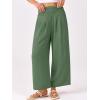 imageANRABESS Womens Pants Wide Leg High Waisted Palazzo Pants Summer Flowy Beach Lounge Casual Trousers with PocketsArmy Green