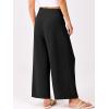 imageANRABESS Womens Pants Wide Leg High Waisted Palazzo Pants Summer Flowy Beach Lounge Casual Trousers with PocketsBlack