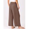 imageANRABESS Womens Pants Wide Leg High Waisted Palazzo Pants Summer Flowy Beach Lounge Casual Trousers with PocketsCoffee