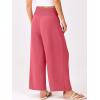 imageANRABESS Womens Pants Wide Leg High Waisted Palazzo Pants Summer Flowy Beach Lounge Casual Trousers with PocketsCoral