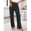 imageANRABESS Womens Ribbed Knit Lounge Pajama Pants Casual Elastic High Waist Loose Wide Leg Pants 2025 Fall Comfy PJ BottomsBlack