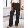 imageANRABESS Womens Ribbed Knit Lounge Pajama Pants Casual Elastic High Waist Loose Wide Leg Pants 2025 Fall Comfy PJ BottomsBlack