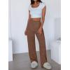 imageANRABESS Womens Ribbed Knit Lounge Pajama Pants Casual Elastic High Waist Loose Wide Leg Pants 2025 Fall Comfy PJ BottomsBrown
