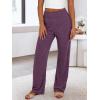 imageANRABESS Womens Ribbed Knit Lounge Pajama Pants Casual Elastic High Waist Loose Wide Leg Pants 2025 Fall Comfy PJ BottomsDark Purple