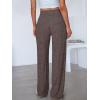 imageANRABESS Womens Ribbed Knit Lounge Pajama Pants Casual Elastic High Waist Loose Wide Leg Pants 2025 Fall Comfy PJ BottomsDeep Brown