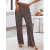 imageANRABESS Womens Ribbed Knit Lounge Pajama Pants Casual Elastic High Waist Loose Wide Leg Pants 2025 Fall Comfy PJ BottomsDeep Brown