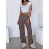 imageANRABESS Womens Ribbed Knit Lounge Pajama Pants Casual Elastic High Waist Loose Wide Leg Pants 2025 Fall Comfy PJ BottomsDeep Brown