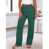 imageANRABESS Womens Ribbed Knit Lounge Pajama Pants Casual Elastic High Waist Loose Wide Leg Pants 2025 Fall Comfy PJ BottomsGreen