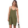 imageANRABESS Womens Rompers Summer Casual Loose Sleeveless Overalls Spaghetti Strap Shorts Jumpsuit 2025 Beach Vacation OutfitsArmy Green