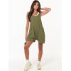 imageANRABESS Womens Rompers Summer Casual Loose Sleeveless Overalls Spaghetti Strap Shorts Jumpsuit 2025 Beach Vacation OutfitsArmy Green