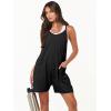 imageANRABESS Womens Rompers Summer Casual Loose Sleeveless Overalls Spaghetti Strap Shorts Jumpsuit 2025 Beach Vacation OutfitsBlack