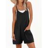 imageANRABESS Womens Rompers Summer Casual Loose Sleeveless Overalls Spaghetti Strap Shorts Jumpsuit 2025 Beach Vacation OutfitsBlack