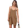 imageANRABESS Womens Rompers Summer Casual Loose Sleeveless Overalls Spaghetti Strap Shorts Jumpsuit 2025 Beach Vacation OutfitsBrown