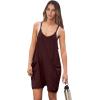 imageANRABESS Womens Rompers Summer Casual Loose Sleeveless Overalls Spaghetti Strap Shorts Jumpsuit 2025 Beach Vacation OutfitsBurgundy