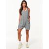 imageANRABESS Womens Rompers Summer Casual Loose Sleeveless Overalls Spaghetti Strap Shorts Jumpsuit 2025 Beach Vacation OutfitsDeep Grey